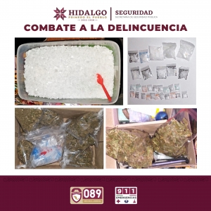 Logra SSPH decomisos de drogas en Mixquiahuala y Tulancingo 