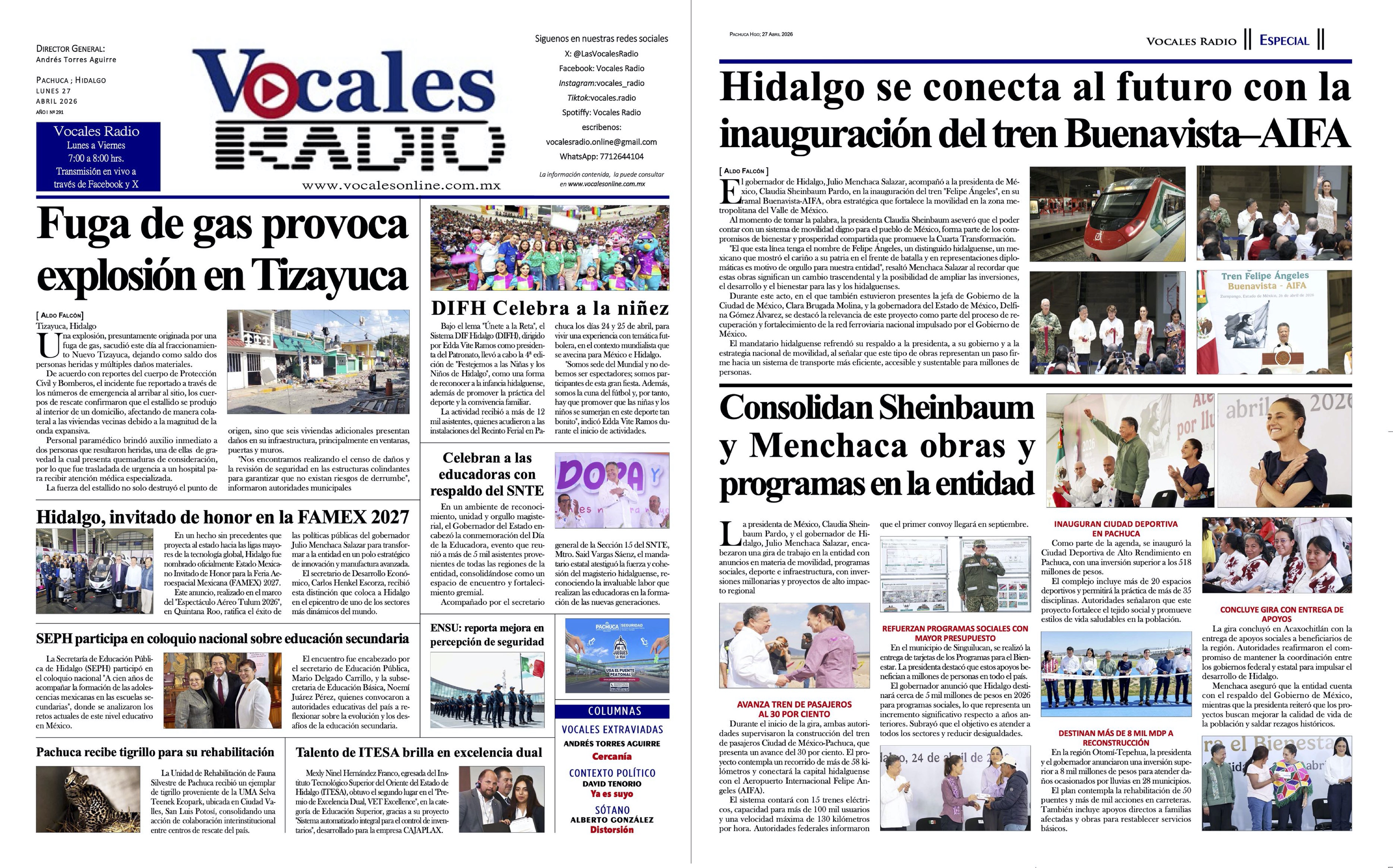 Lunes 27 de abril 2026