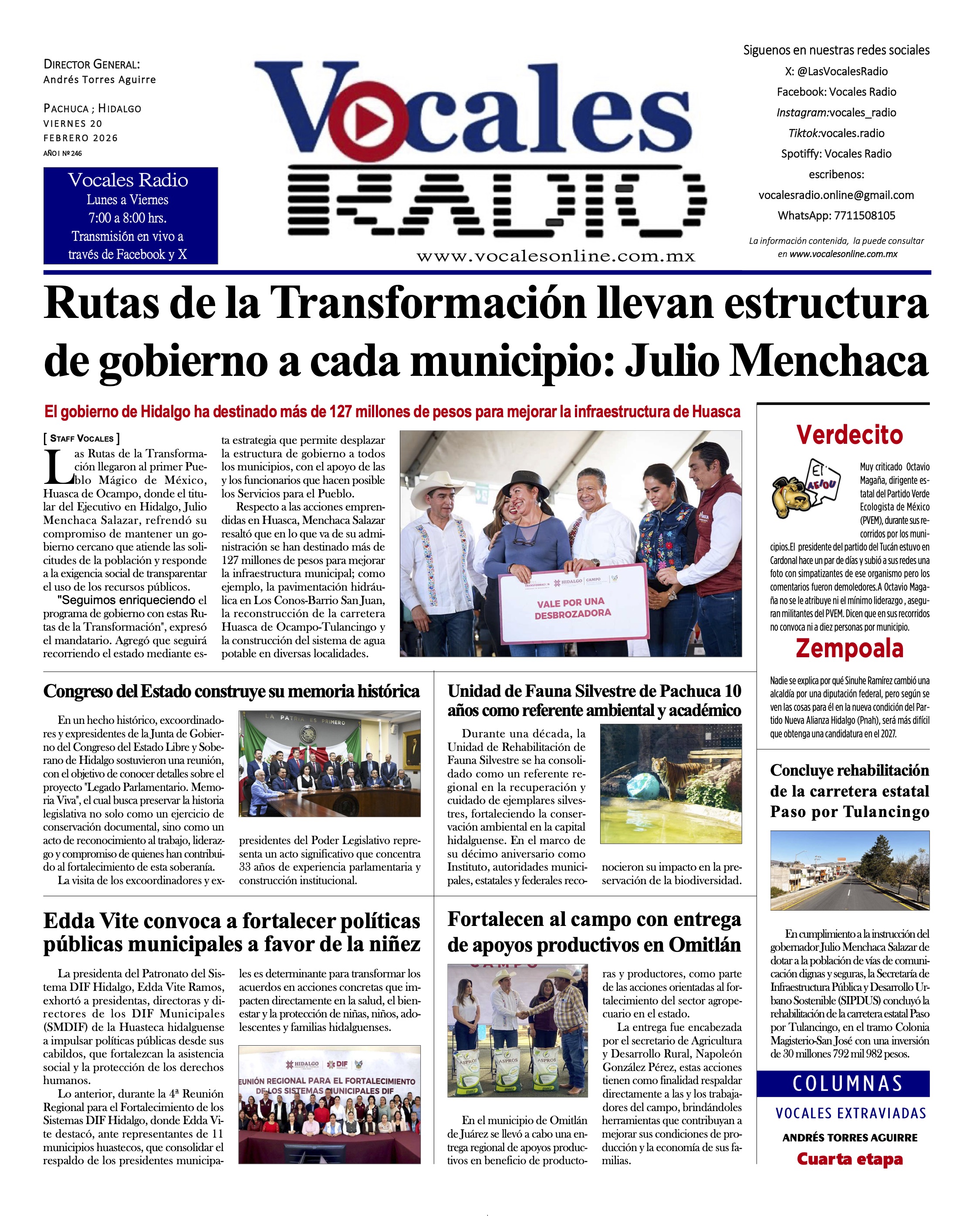 Viernes 20 de Febrero 2026