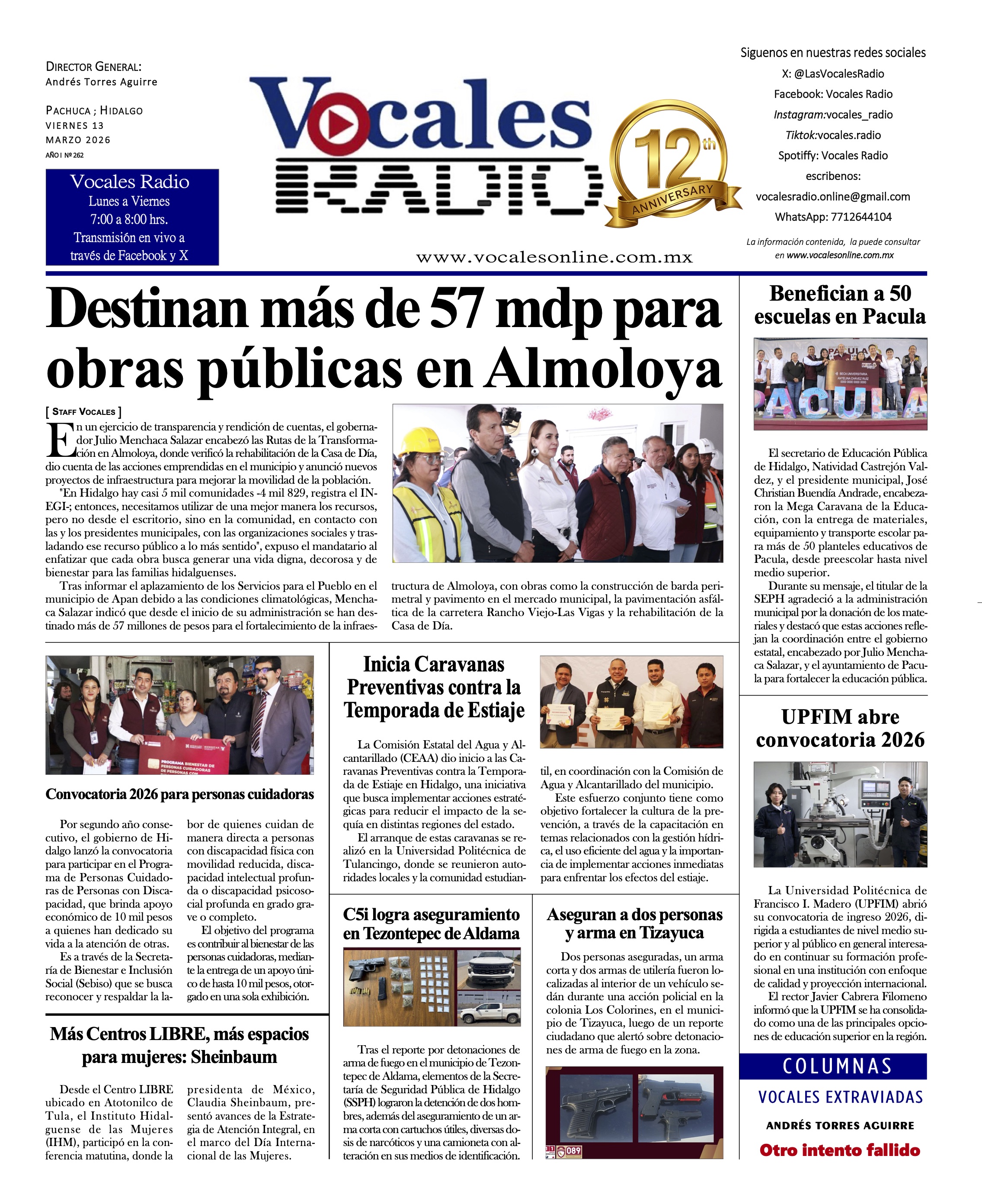 Viernes 13 de marzo 2026