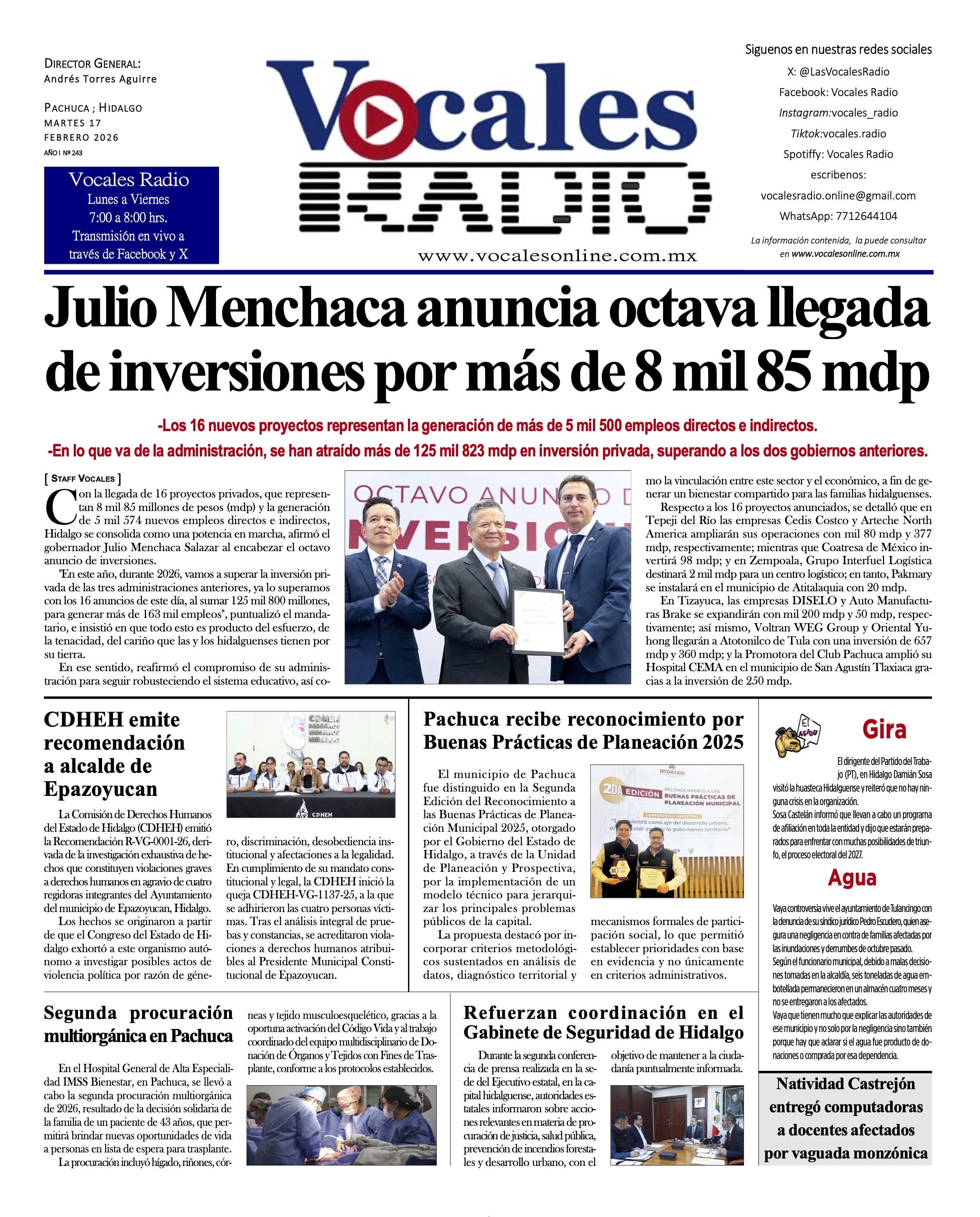 Martes 17 de Febrero 2026