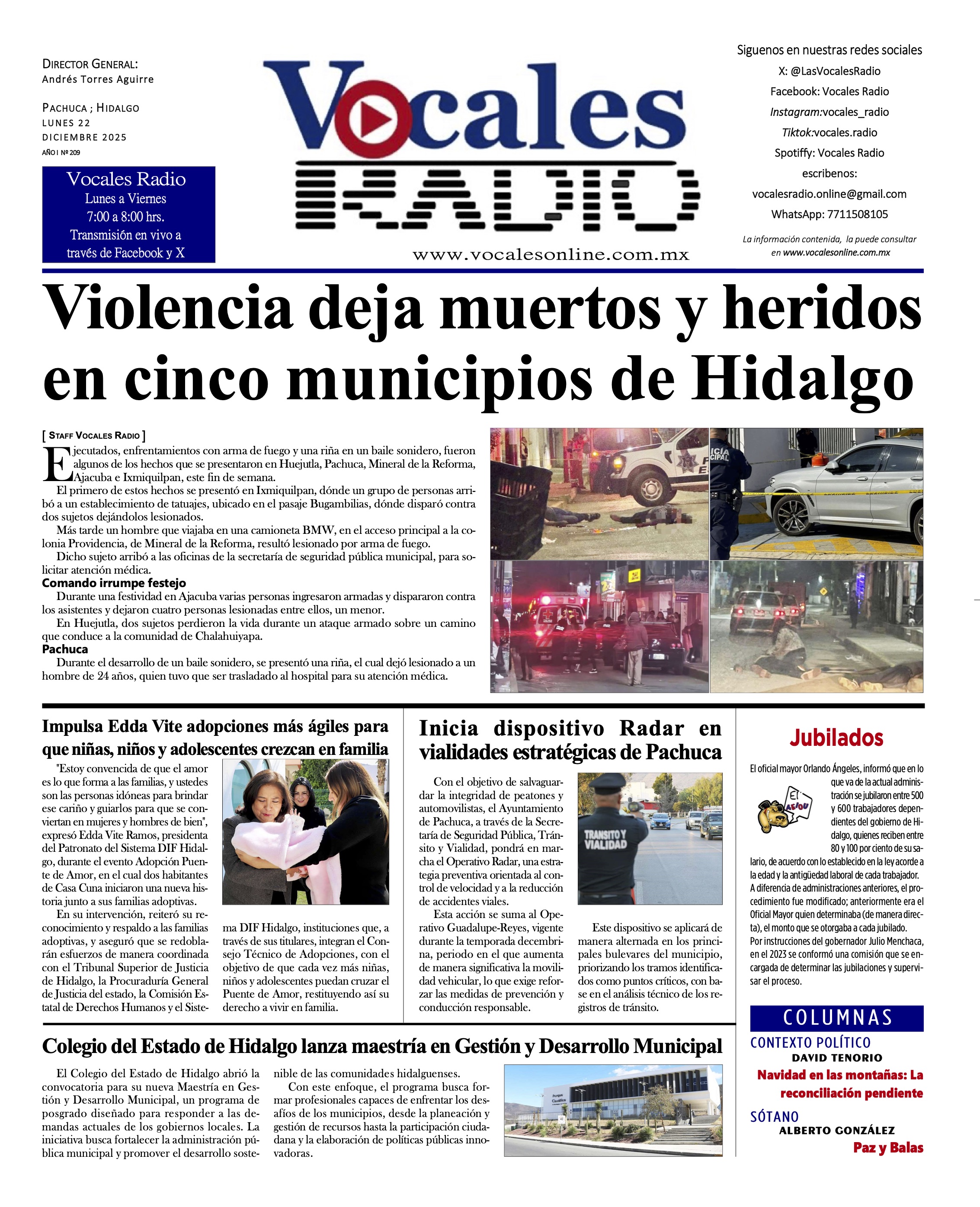 Lunes 22 de diciembre  2025