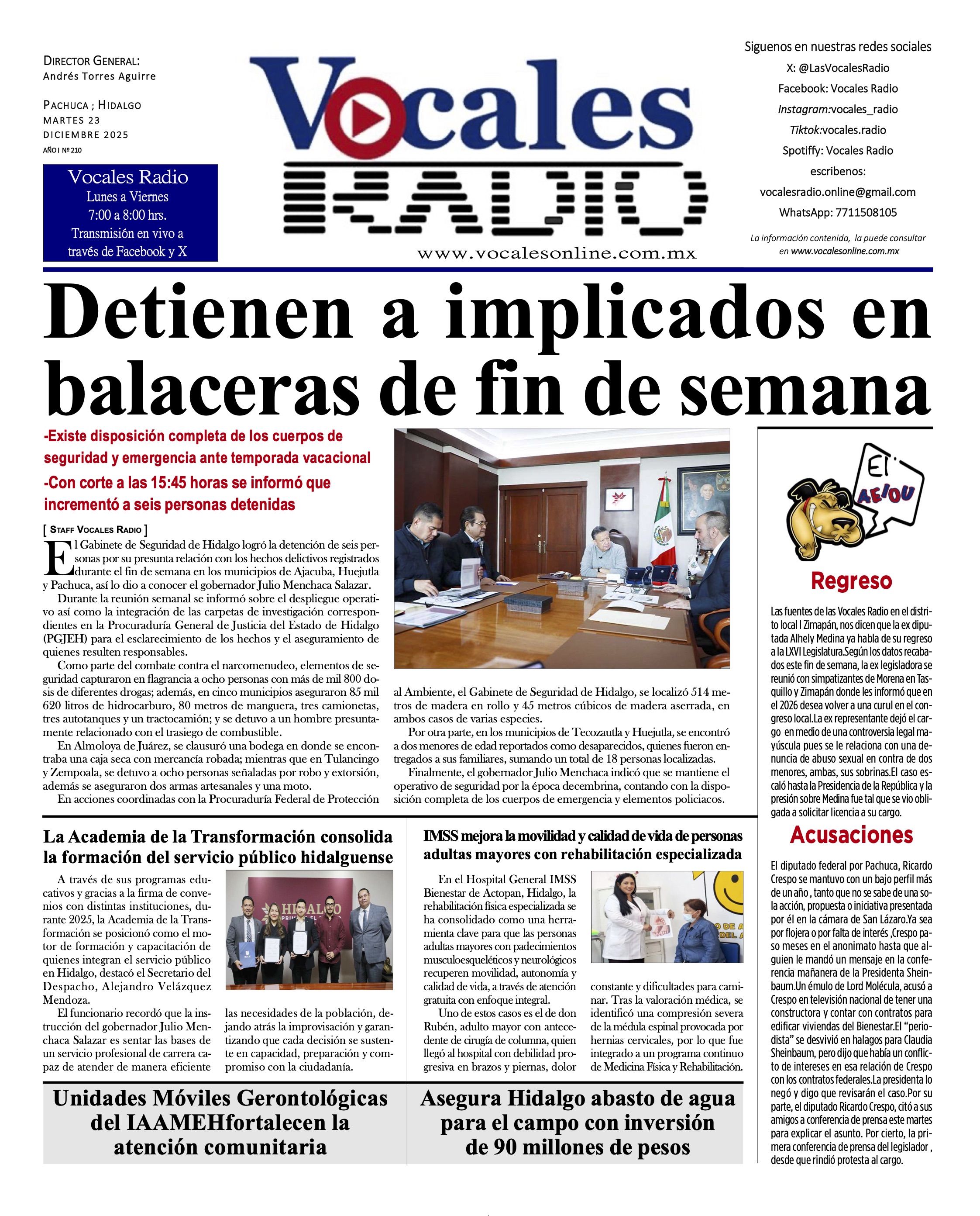 Martes 23 de diciembre  2025