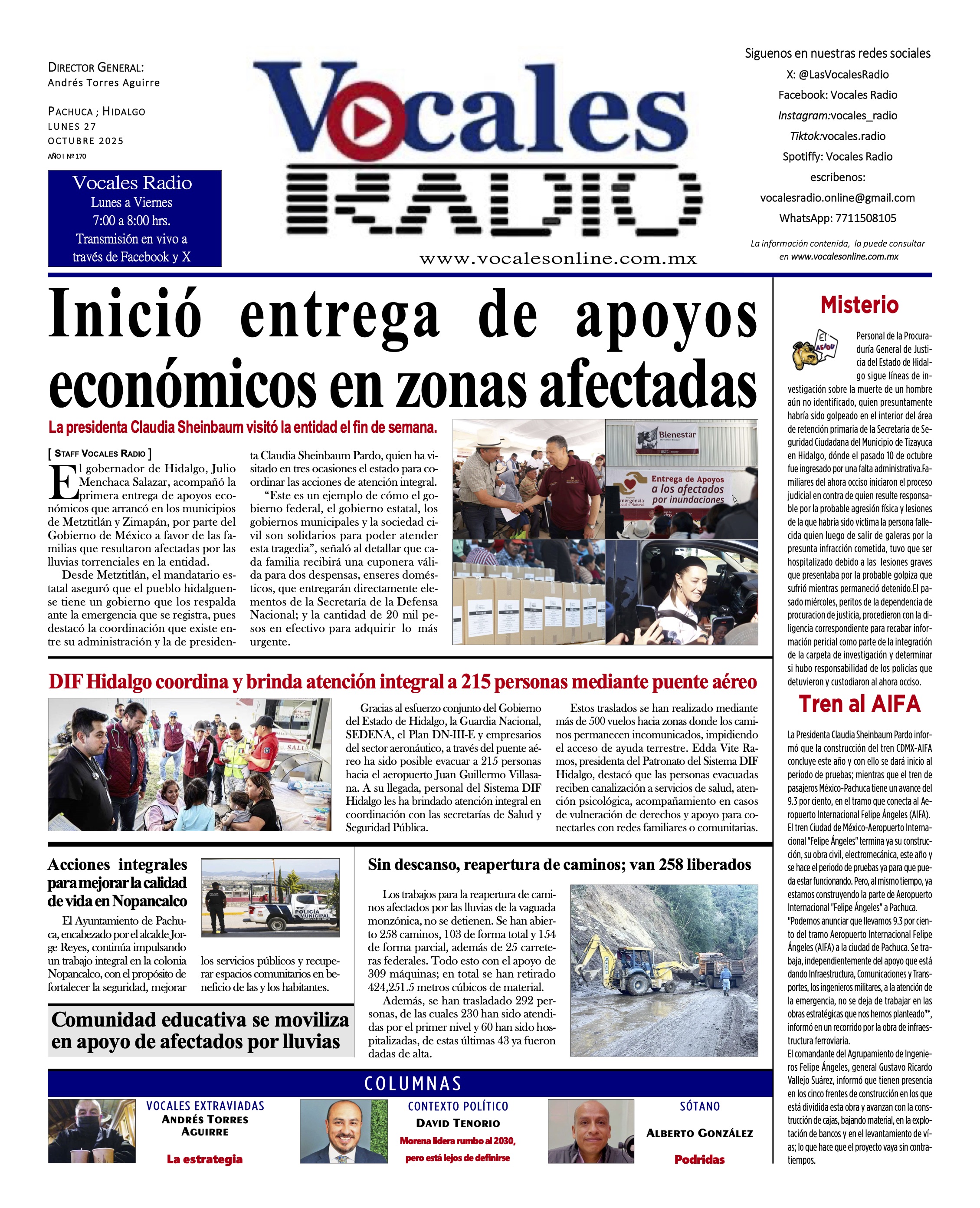 Lunes 27 de octubre 2025
