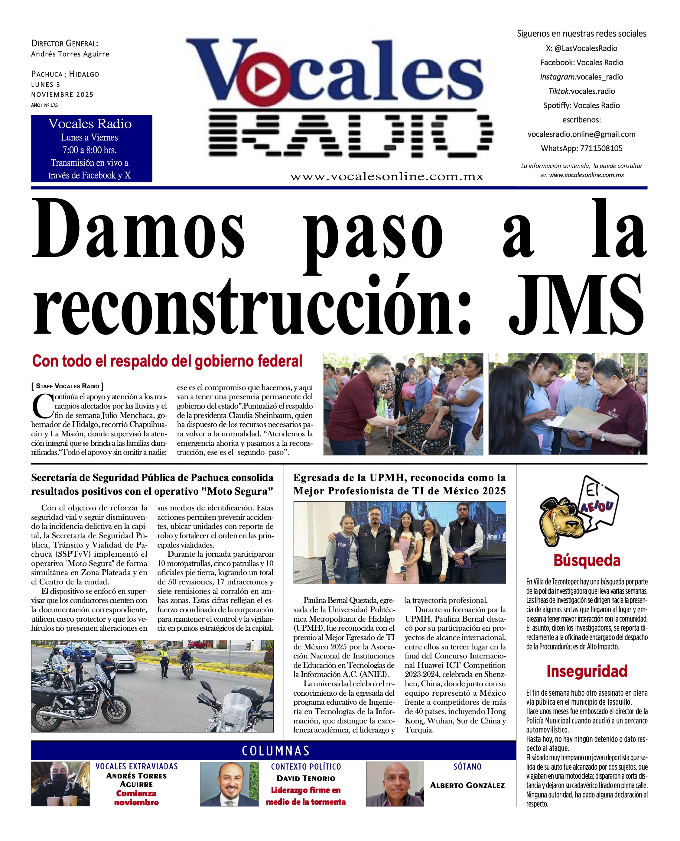 Lunes 3 de noviembre  2025