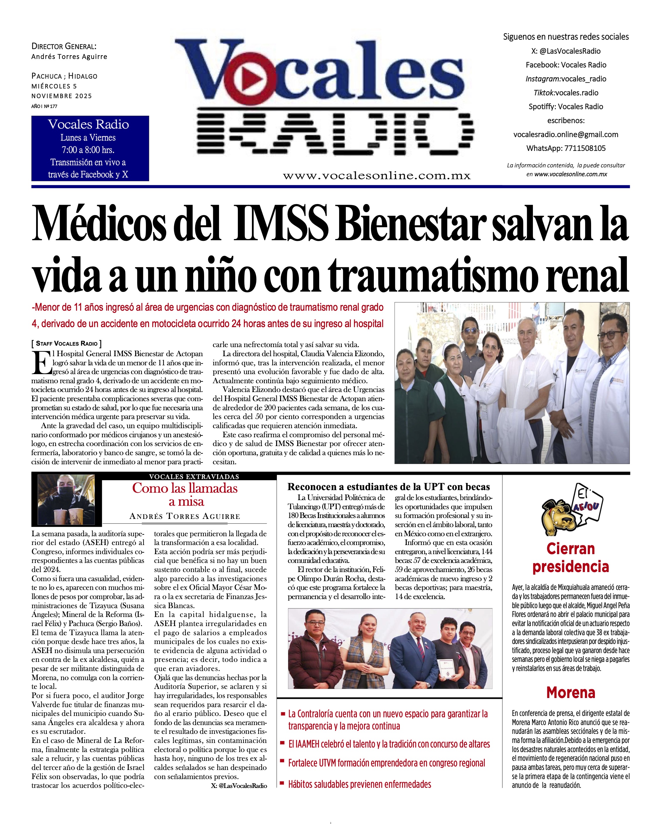 Miércoles 5 de noviembre  2025