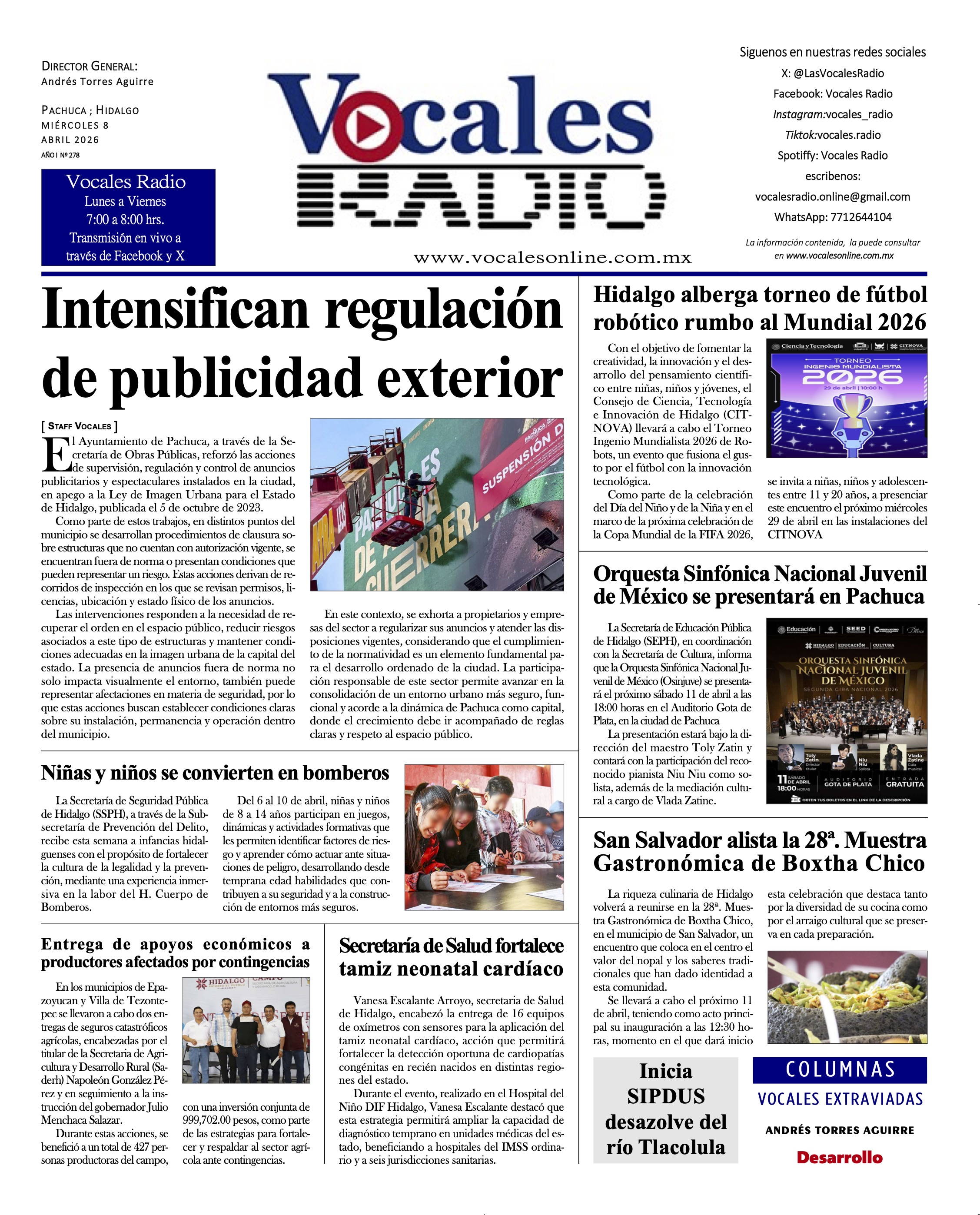 Miércoles 8 de abril 2026