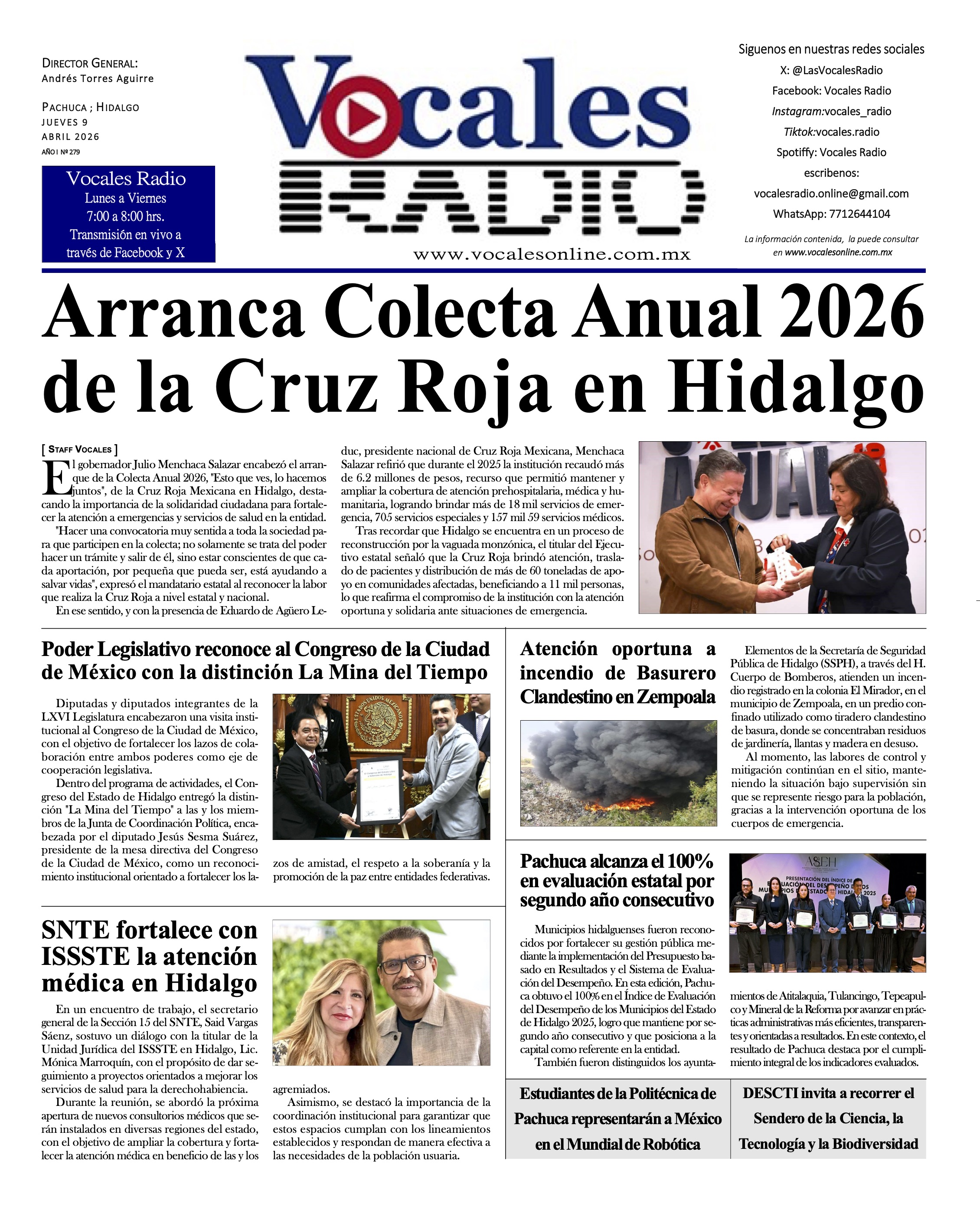 Jueves 9 de abril 2026