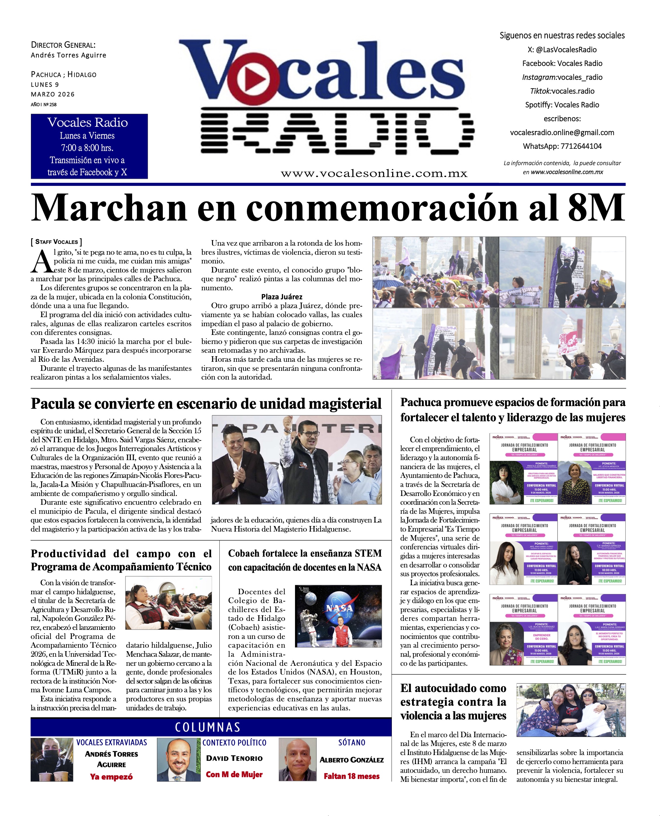 Lunes 8 de marzo 2026