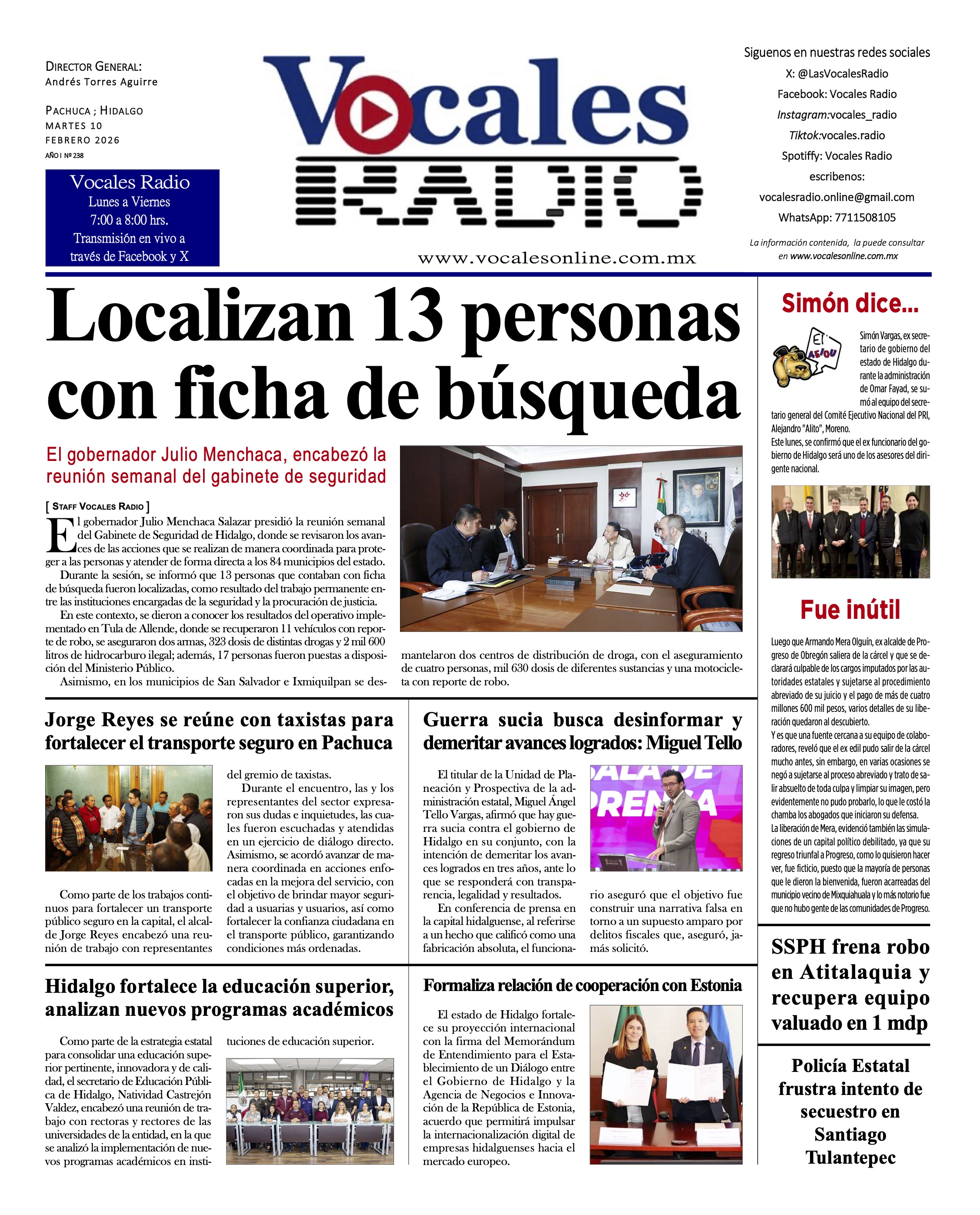 Martes 10 de Febrero 2026