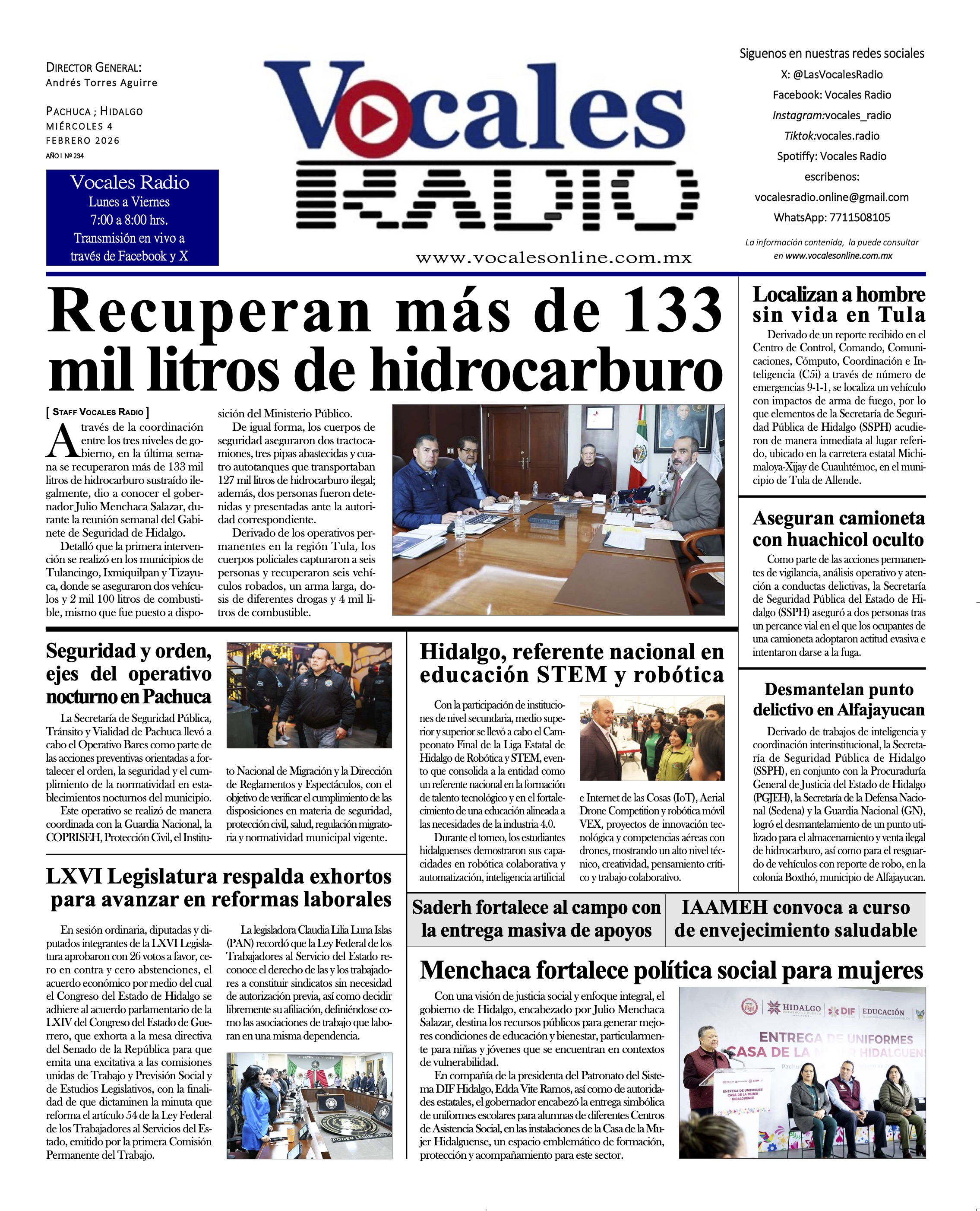 Miércoles 4  de Febrero 2026