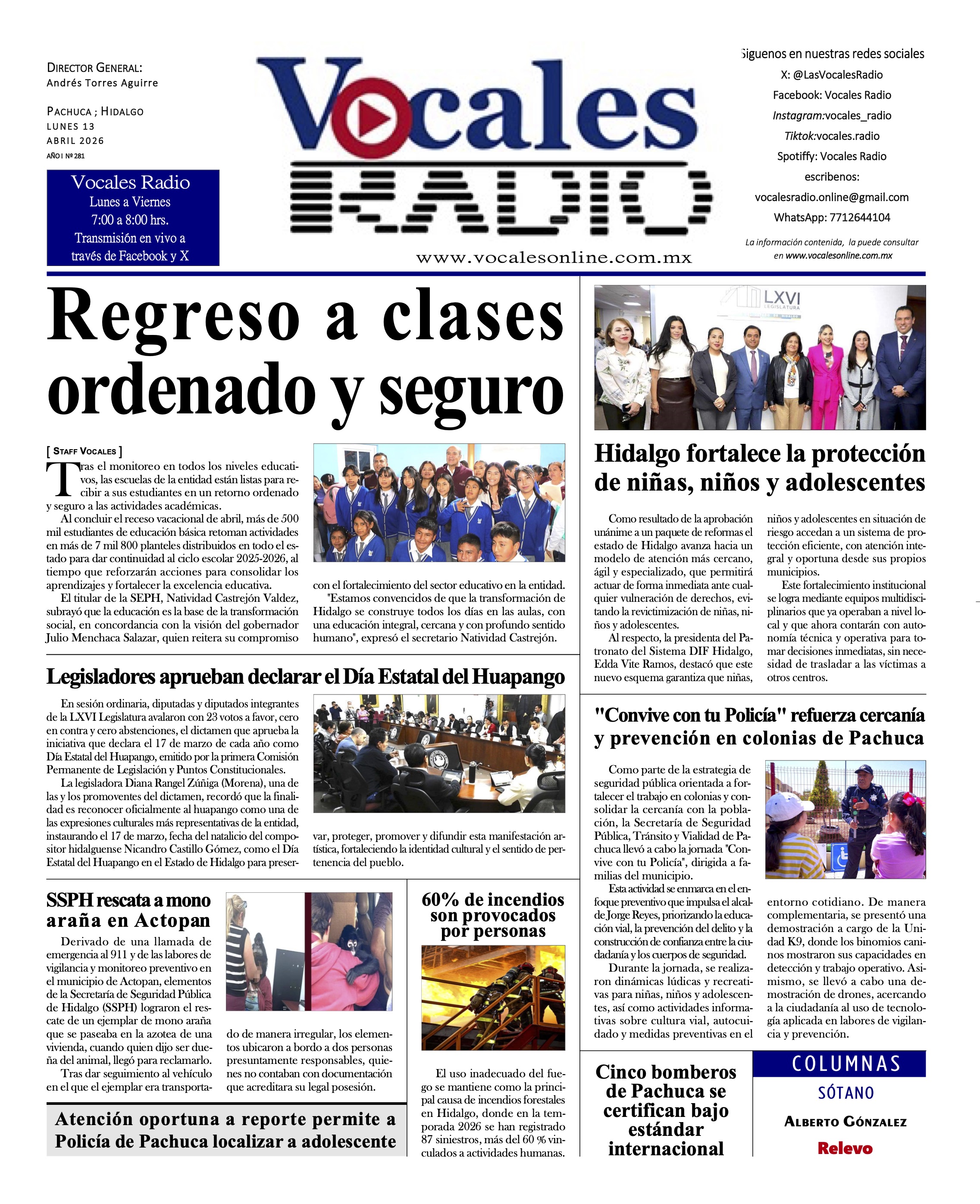 Lunes 13 de abril 2026