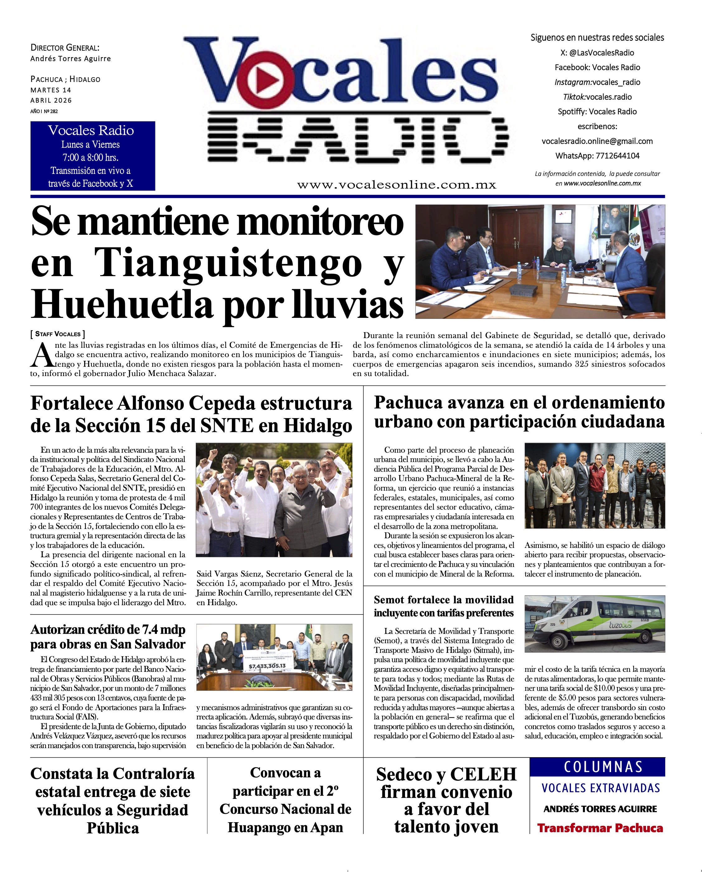 Martes 14 de abril 2026