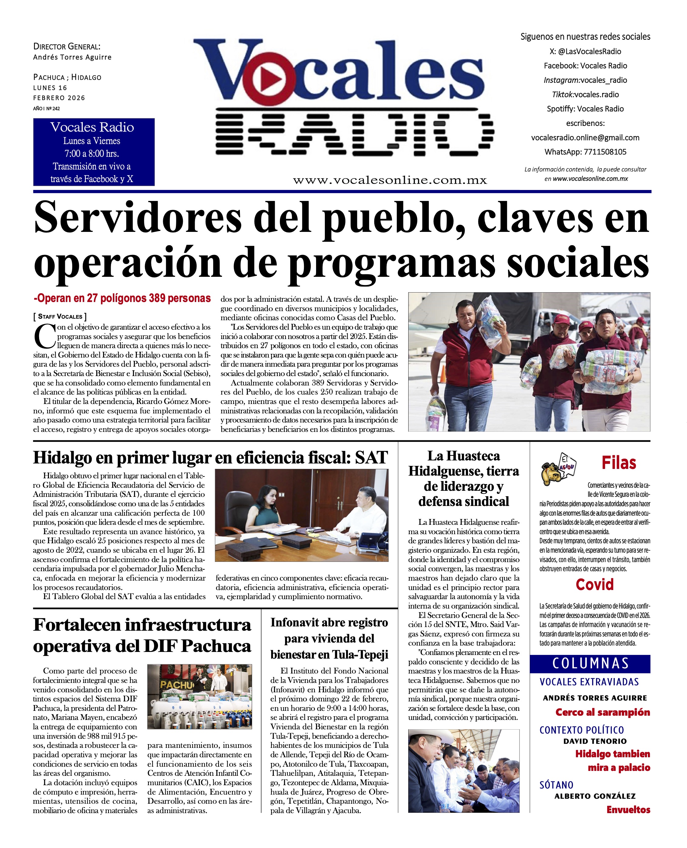 Lunes 16 de Febrero 2026