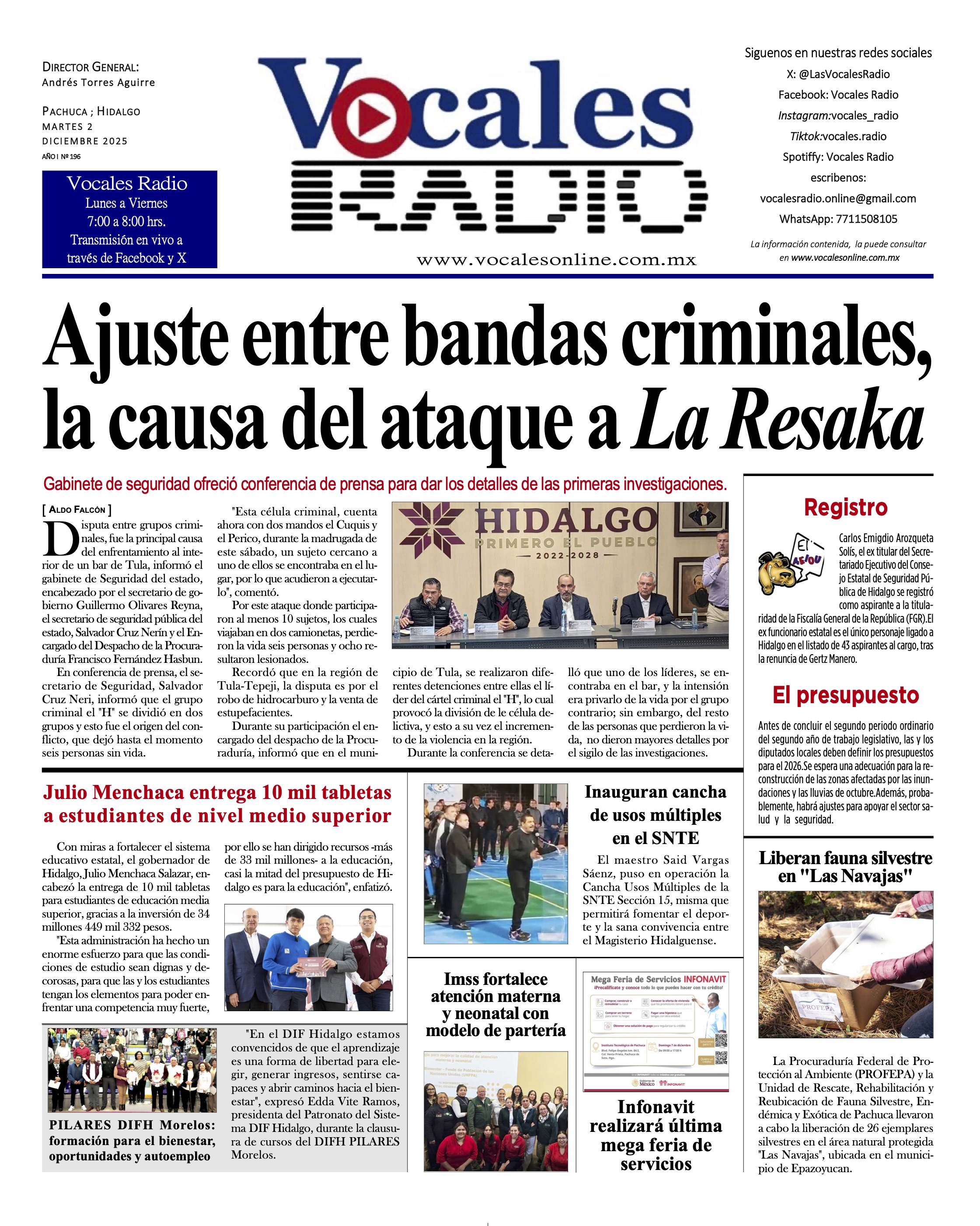 Martes 2 de diciembre  2025