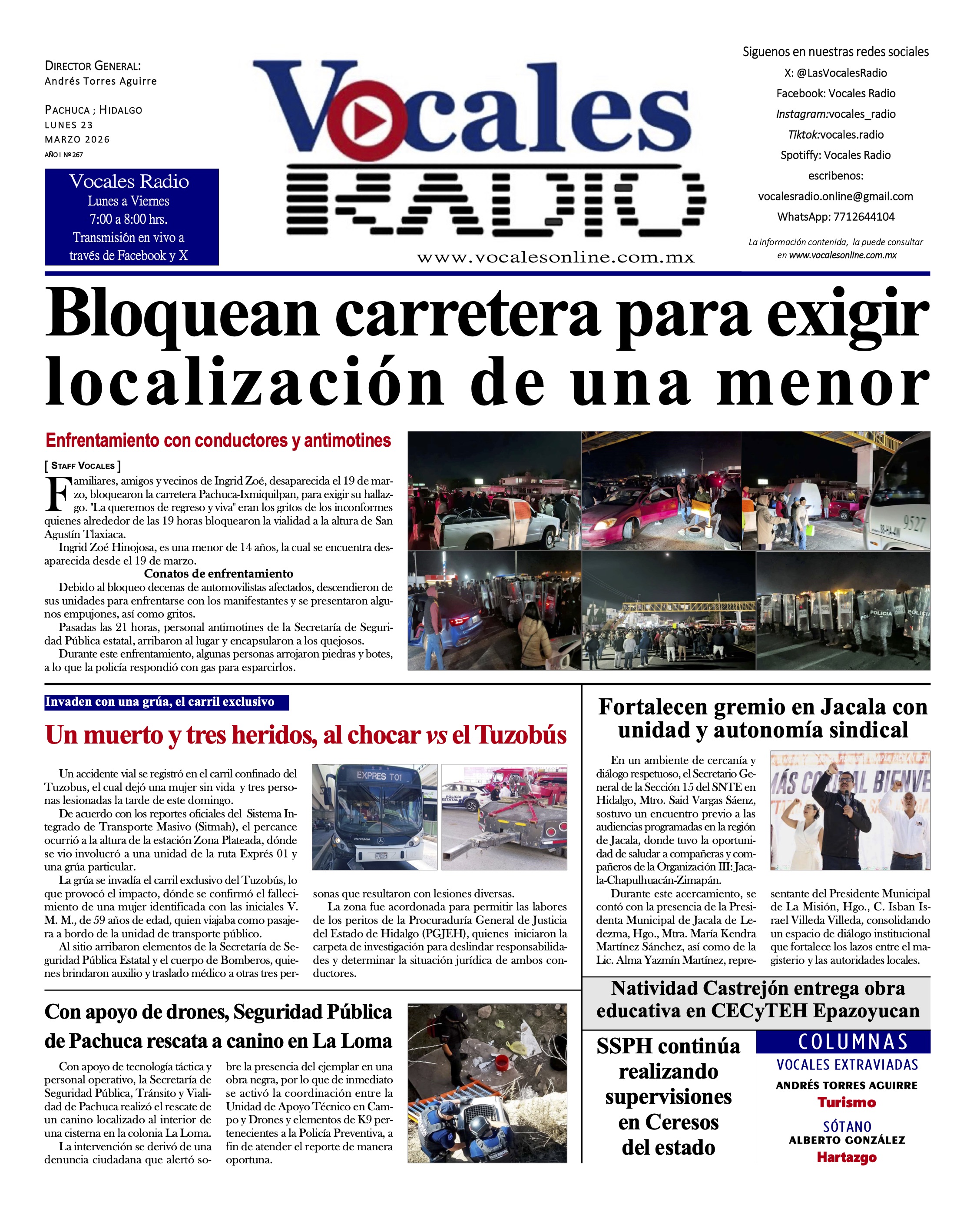 Lunes 23 de marzo 2026