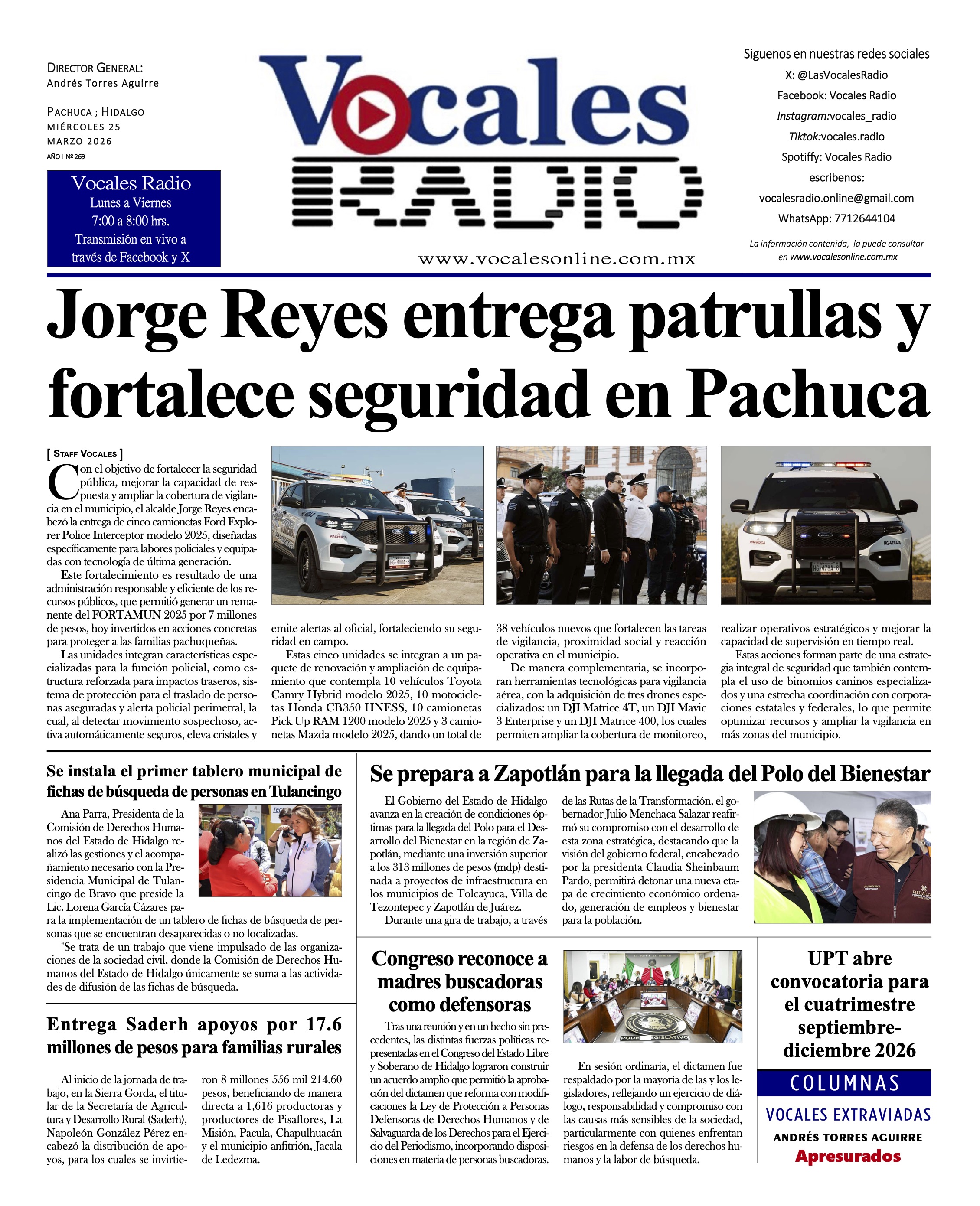 Miércoles 25 de marzo 2026