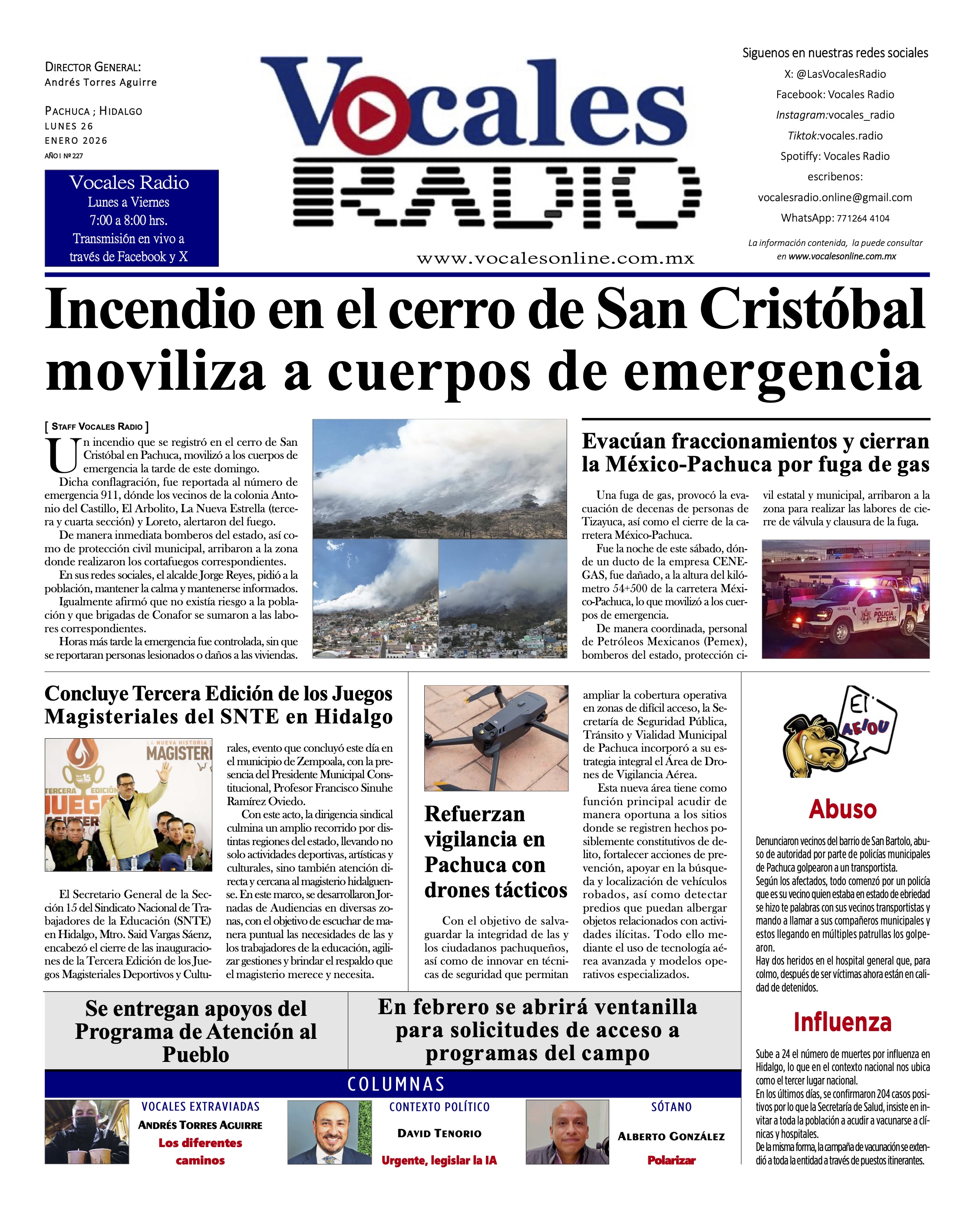 Lunes 26 de enero 2026