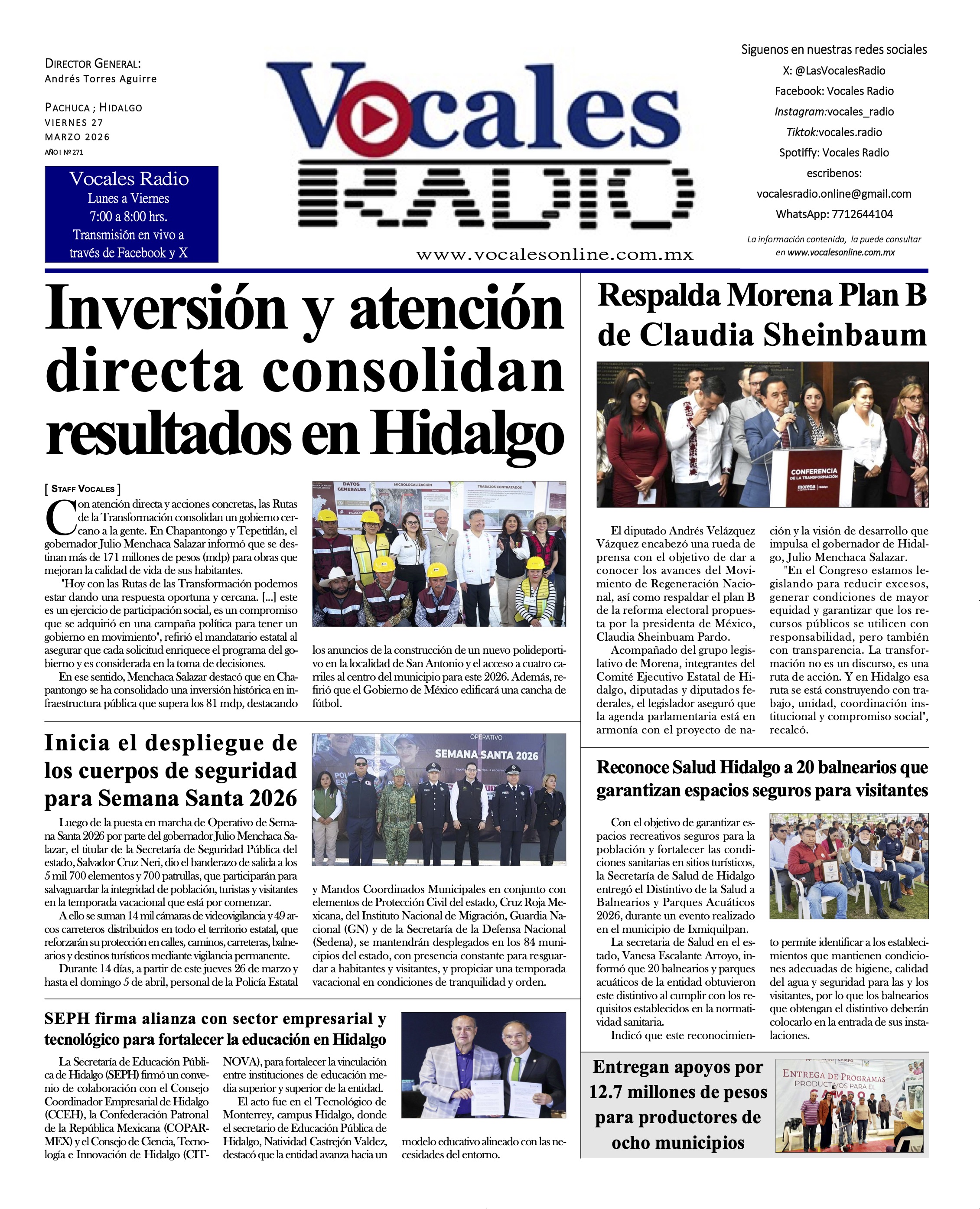 Viernes 27 de marzo 2026