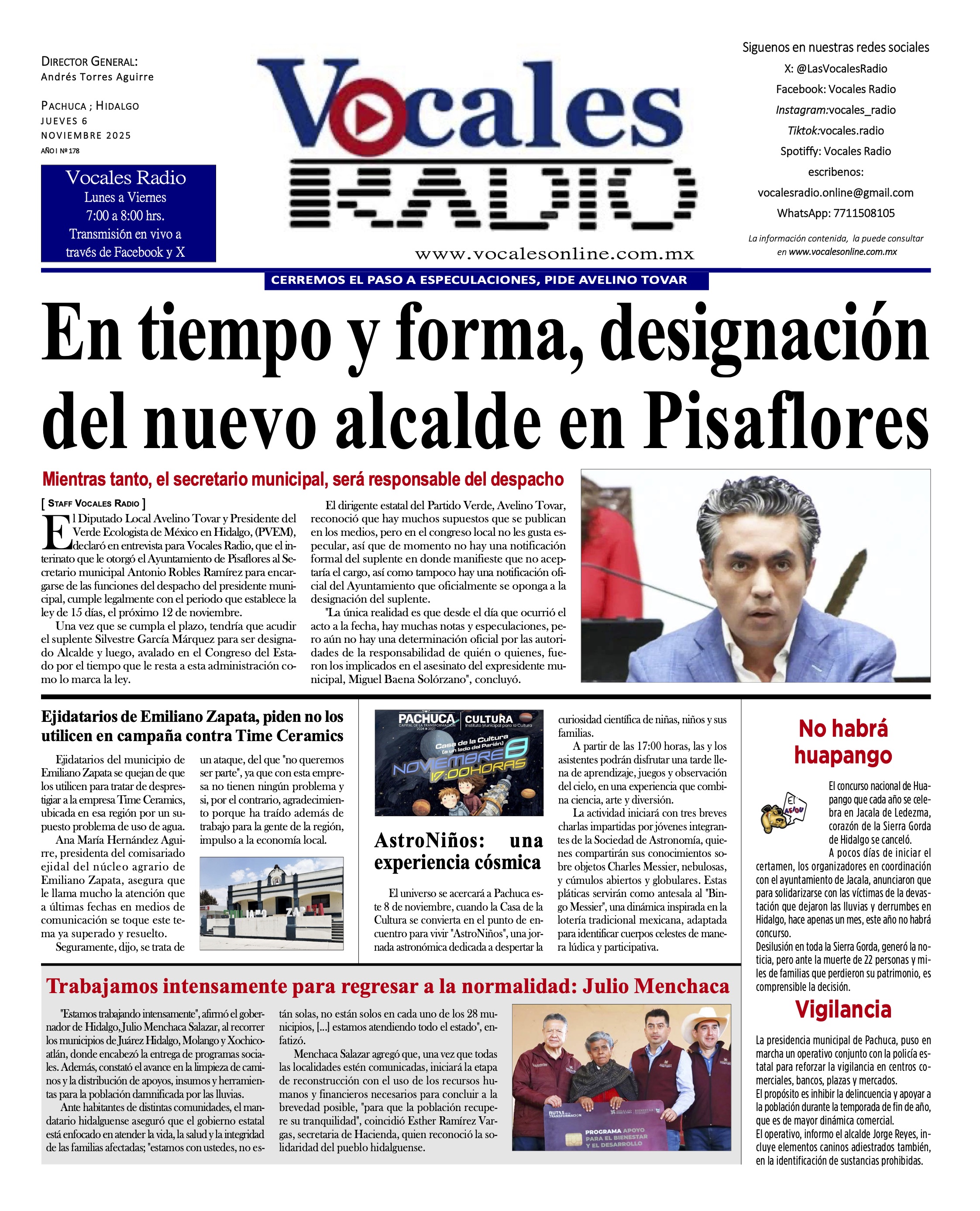 Jueves 6 de noviembre  2025