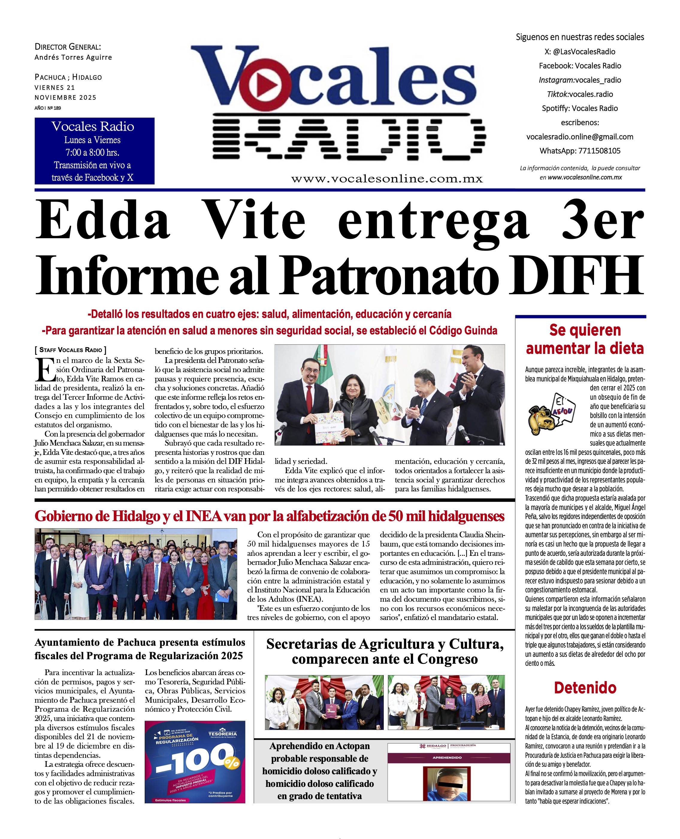 Viernes 21 de noviembre  2025