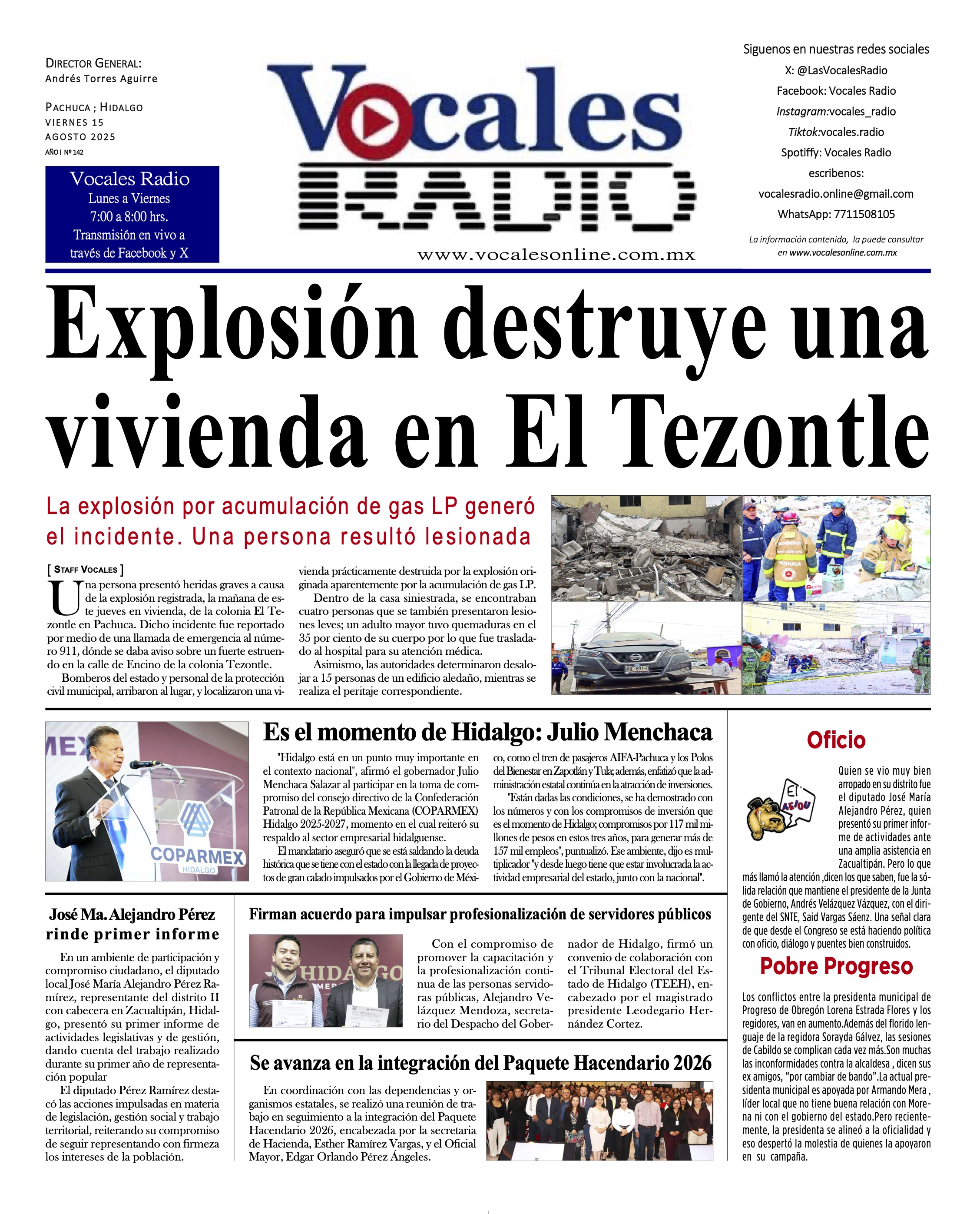 Viernes 15 de agosto 2025