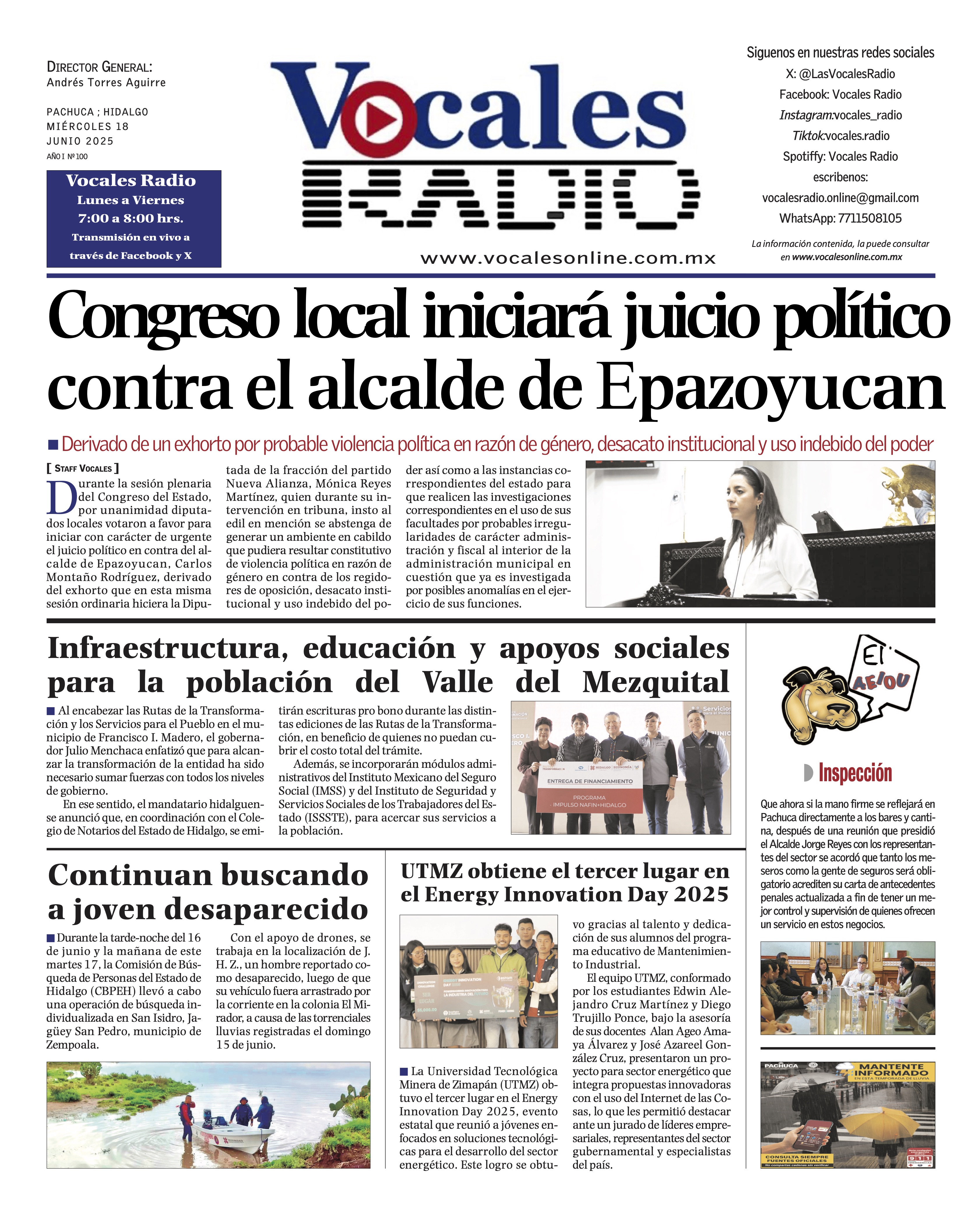 MIÉRCOLES 18 DE JUNIO 2025