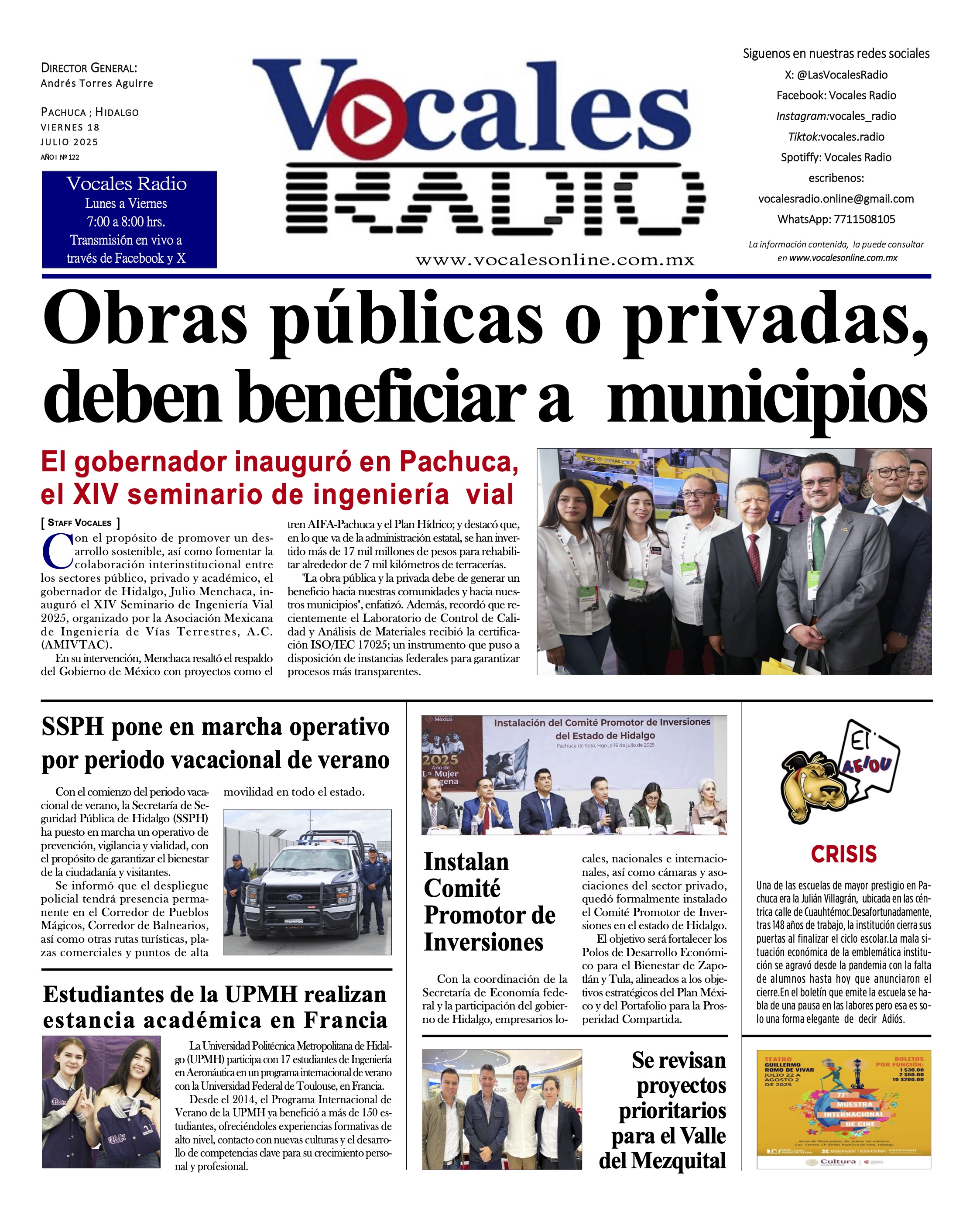 Viernes 18 de julio 2025