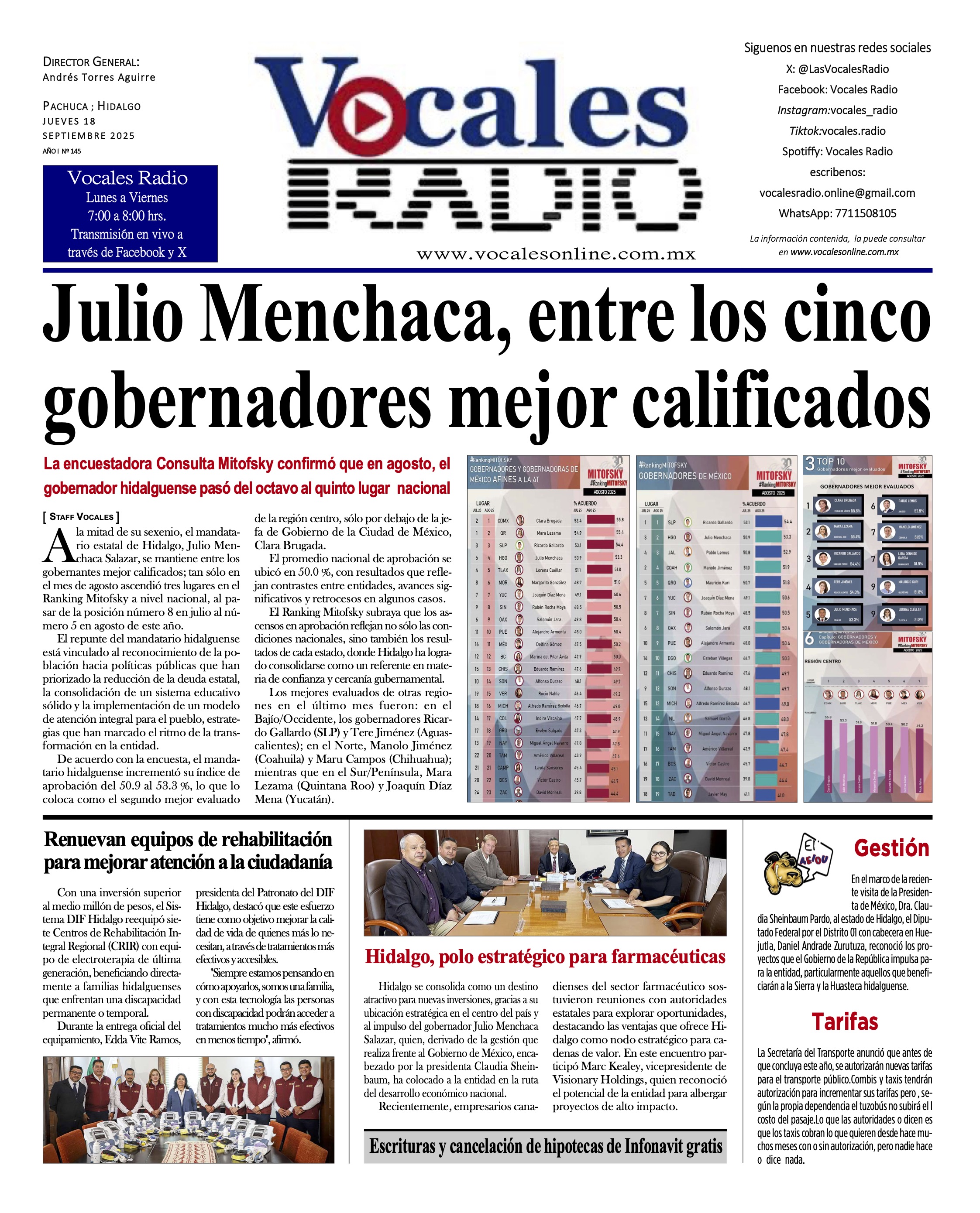 Jueves 18 de septiembre 2025