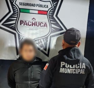 Polic&iacute;a de Pachuca detiene a hombre por da&ntilde;os a propiedad ajena en la colonia Periodistas