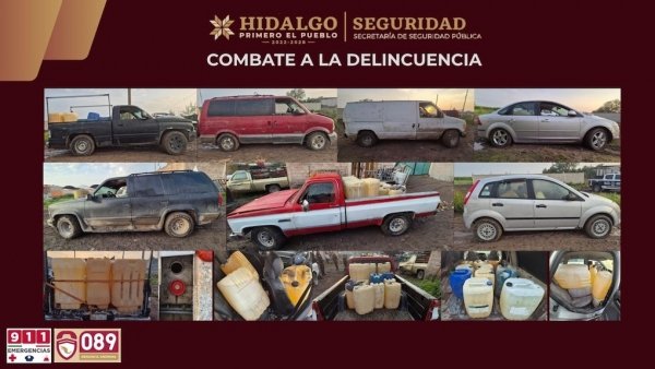 SSPH asegura siete veh&iacute;culos e hidrocarburo en Tlaxcoapan