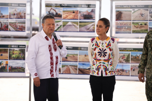 Sheinbaum y Menchaca verifican avance del tren México-Pachuca