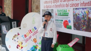 Dif Huejutla suma esfuerzos en la campa&ntilde;a &ldquo;tapitas que salvan vidas&rdquo; en la lucha contra el c&aacute;ncer infantil