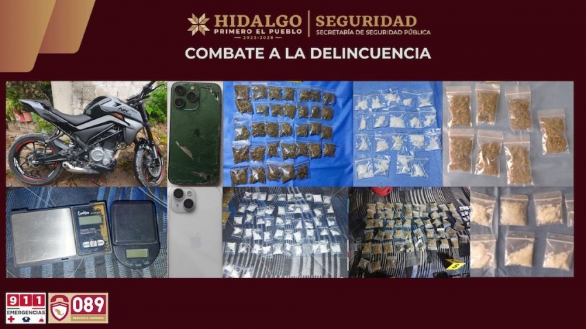 SSPH desmantela tres puntos de venta de narcóticos en Tepeji del Río