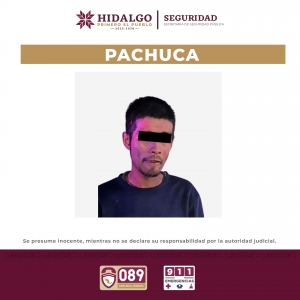 Por robo, Polic&iacute;a Estatal detiene a sujeto en Pachuca