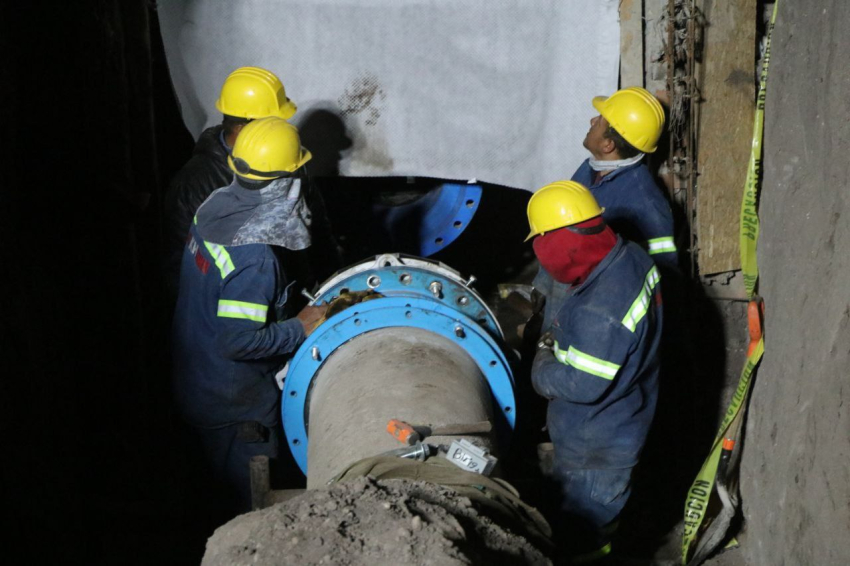 Continúan los trabajos para la rehabilitación del acueducto Téllez