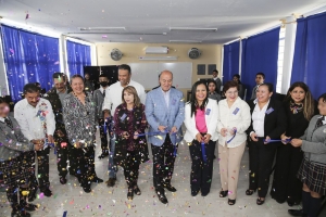 Inauguró Natividad Castrejón aula de cómputo en secundaria “Nezahualcóyotl” de Tlahuelilpan 