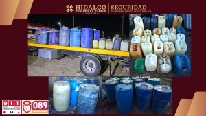 Polic&iacute;a del Estado desmantela "bodega huachicolera" en Tepeapulco