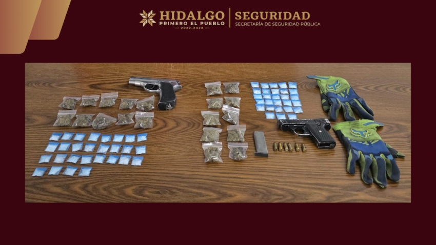 SSPH detiene a dos distribuidores de sustancias ilícitas en Actopan