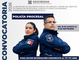 SSPH lanza Segunda Convocatoria 2026 para Polic&iacute;a Penitenciario y Procesal