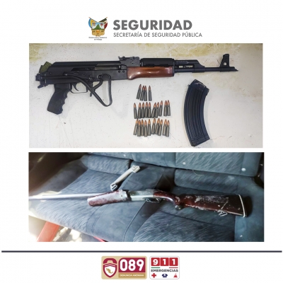 En recorridos de prevención, SSPH decomisa armas  