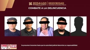 Despliega SSPH operativo en Huichapan; asegura a cinco personas y presunta droga