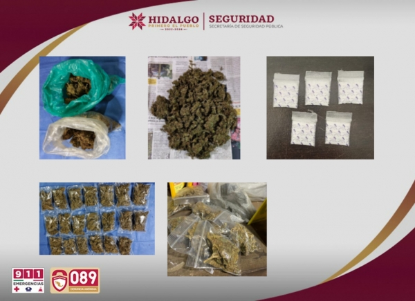 Desmantelan dos puntos de venta de droga en Apan