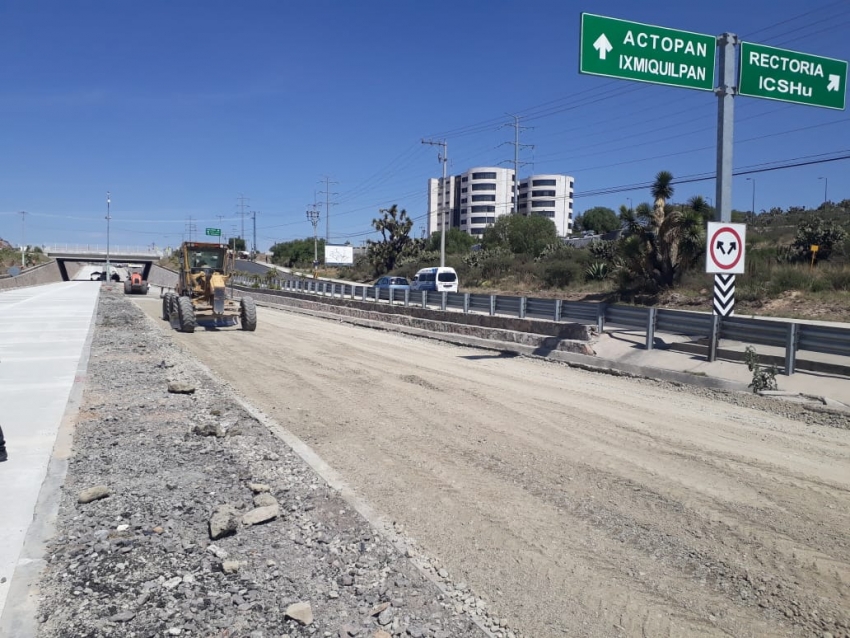 Lunes 4 de mayo se interviene el carril derecho en Bulevar Colosio con labores de terracerías en sentido hacia Actopan del kilómetro 1+300 al 2+200