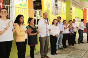 Titular de la SEPH realizó gira de trabajo por escuelas de San Bartolo Tutotepec