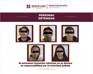 Detiene PGJEH a cinco personas durante cateo por narcomenudeo en Ajacuba