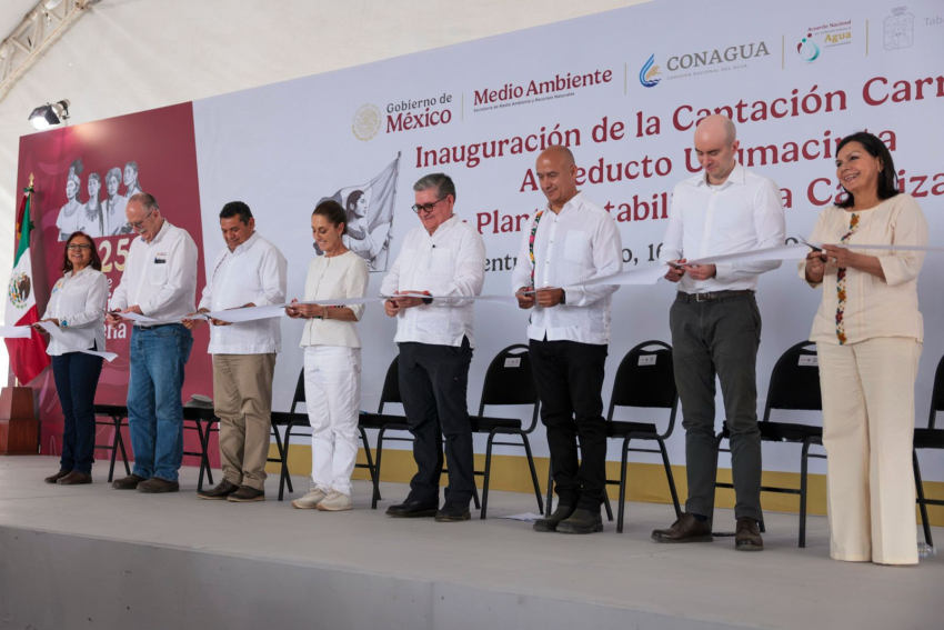 Claudia Sheinbaum inaugura planta potabilizadora de carrizal II para garantizar abasto de agua de calidad en Tabasco