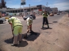 Trabajos de bacheo en vialidades del municipio de Tulancingo.