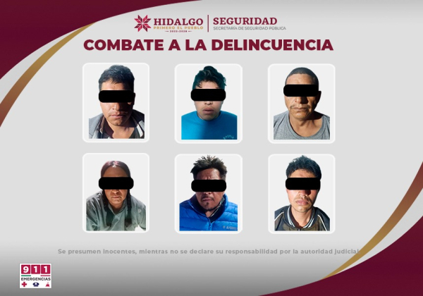 SSPH implementa operativos en Tlahuelilpan y Atotonilco de Tula; logra la detención de seis presuntos narcomenudistas