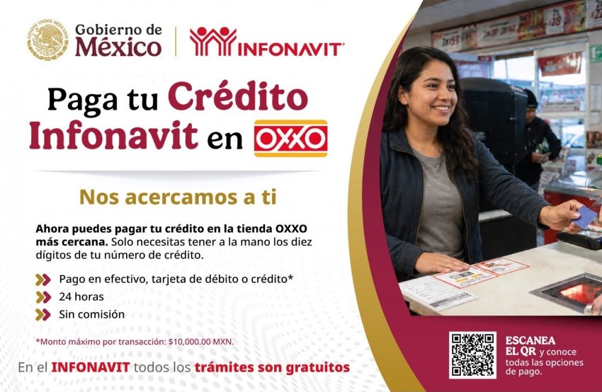 Los créditos Infonavit se pueden pagar en Oxxo